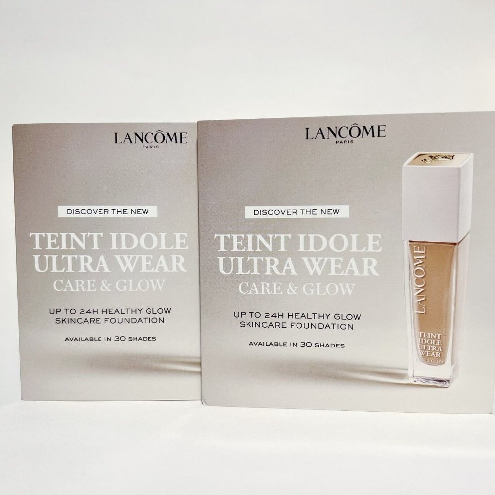 Lancome DUO Teint Idole Ultra Wear Care & Glow 220C 325C 425C 515W SAMPLE CARD